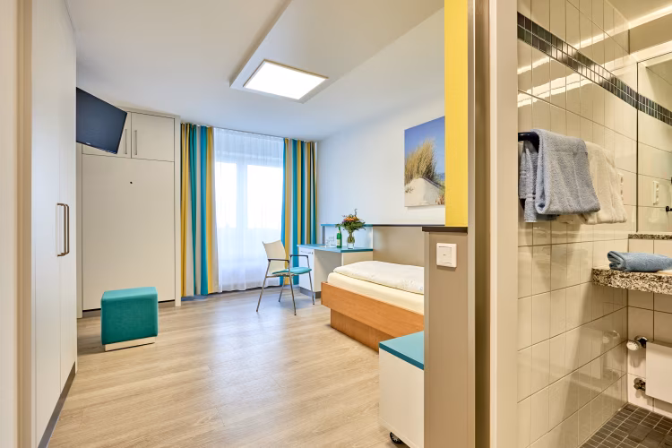 Patientenzimmer in der Dr Becker Klinik Norddeich