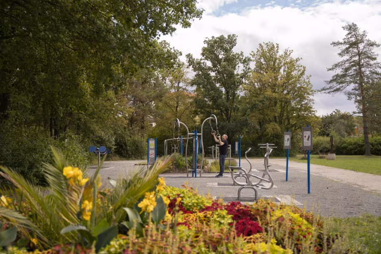 Park in der Nähe der Kiliani-Klinik